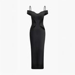 Elegant High Waisted Maxi Dress Spring Summer Collection Sophisticated Style Perfect for Parties