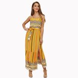 Bohemian Print Maxi Dress Womens Sleeveless Ethnic Style Comfortable Fabric Perfect for Summer E