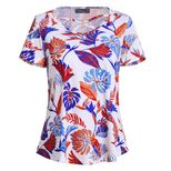 Womens Short Sleeve T Shirt Loose Fit Floral Print Casual Summer Wear low MOQ