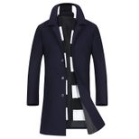 Mens Slim Fit Overcoat with Scarf Stylish Autumn Design Perfect for Casual and Formal Occasions