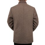 Mens Mid Length Fleece Lined Coat Removable Fur Collar Warm Insulation Stylish Design Ideal for