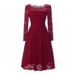 Lace Long Sleeve Dress Elegant Design Sexy Fit Spring Summer Fashion Perfect for Parties and Spe