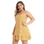 Plus Size Womens Floral Print Cami Dress Stylish Comfortable Lightweight Perfect for Travel and