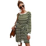 Knitted Stripe Dress Original Design Autumn Winter Collection Comfortable Fit Casual Wear Wholes