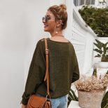 V Neck Knitted Sweater for Women Casual Fit Long Sleeve Lightweight Fabric Perfect for Spring and Fall