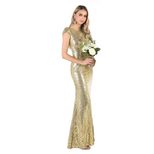 Elegant Mermaid Evening Dress Sequined Bodycon Fit Sleeveless Floor Length Perfect for Parties a