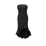 Womens Midi Dress Solid Color Strapless Design Casual Summer Wear factory direct