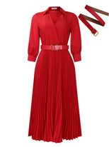 Plus Size Solid Color Dress Fashionable Elegant Design Autumn Wear for Women Wholesale Available