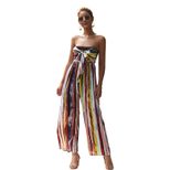 Summer Floral Print Jumpsuit Casual Style Comfortable Fit Lightweight Fabric Perfect for Everyda