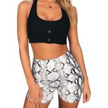 High Waisted Snake Print Yoga Pants Slim Fit Comfortable Fabric Stylish Design Ideal for Fitness