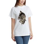 3D Printed T Shirt for Women Casual Short Sleeve Round Neck Polyester Summer Fashion