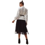 Womens Knit Sweater Slim Fit Lantern Sleeves Frayed Hem Winter Fashion for Casual Wear Wholesale
