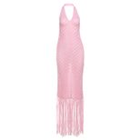 Summer Beach Dress Sexy Sheer Knit Fabric Solid Color Lightweight Comfortable Wholesale Availabl