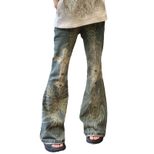 Plus Size Distressed Flare Jeans for Women with Beaded Detail Comfortable Casual Fit for Everyday Wear Wholesale