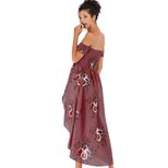 Womens Floral Chiffon Dress Sexy Off Shoulder Design Spring Style Lightweight Fabric Wholesale A