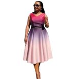 Floral Maxi Dress for Women Sleeveless Round Neck High Waist Casual Summer Wear ready to ship