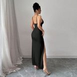 Lace Cutout Sexy Maxi Dress for Women Elegant Black Sleeveless Summer Style Perfect for Parties