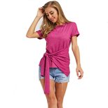 Slim Fit Womens T Shirt Round Neck Spring Fashion in Multiple Sizes OEM ODM service