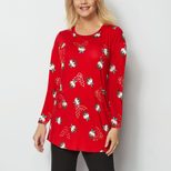 Womens Long Sleeve T Shirt Printed Design Casual Autumn Winter Wear bulk order