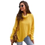 High Neck Womens Knit Sweater European and American Fashion Autumn Winter Style Custom Design Wholesale Availabl