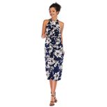 Floral Chiffon Midi Dress Sleeveless Bodycon Fit Elegant Design Perfect for Summer Events Wholes
