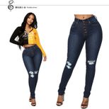 Skinny Fit Distressed High Waist Denim Jeans for Women Casual Everyday Wear Available in Multiple Sizes Wholesale