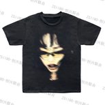 Y2K Vintage Washed Cotton T Shirt for Men and Women Loose Fit Short Sleeve Graphic Tee Casual Streetwear Wholesale