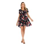 Bohemian V Neck Maxi Dress for Women Summer Casual Style Lightweight Fabric