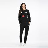 Womens Casual Sports Set Deer Print Pullover Sweatshirt and Fleece Lined Pants Fall Winter Collection