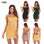 Womens Backless Bow Tie Cami Dress Sexy Knit Fabric Sleeveless Bodycon Fit Perfect for Parties a