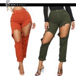 Distressed Boyfriend Jeans for Women Ripped Design Casual Wear Available in Multiple Sizes Wholesale Options