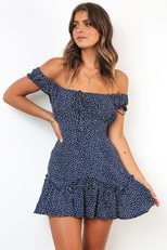 Floral Print Strapless Dress Bohemian Style Summer Vacation Wear Lightweight Fabric Available in