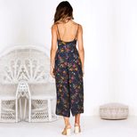 Womens Floral Print Jumpsuit Slim Fit Spaghetti Straps Available in 3 Colors Spring Summer Fashi
