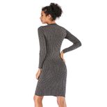 Knitted Bodycon Dress Long Sleeve Mid Length Slim Fit Comfortable Fabric Spring Fashion for Wome