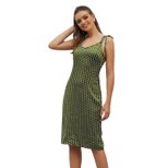 Polka Dot Backless Dress Sexy Spaghetti Strap Elegant Design Perfect for Parties Wholesale Avail