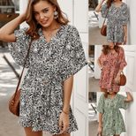 Womens Designer Floral Dress Spring Summer Collection Casual Style Lightweight Fabric Wholesale