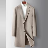 Mens Double Sided Wool Overcoat Mid Length Lightweight Business Casual Autumn Winter Collection