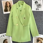 Candy Green Casual Blazer for Women Spring Autumn Lightweight Stylish Fit in Multiple Sizes