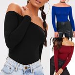 Long Sleeve Off Shoulder Jumpsuit Slim Fit Elegant Design Comfortable Fabric Spring Summer Fashi