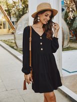 Fashionable Womens Long Sleeve Dress Original Design Solid Color Spring Summer Style Wholesale A