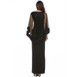 Sequin Embellished High Waisted Maxi Dress Slim Fit Two Piece Look Elegant Style Perfect for Eve