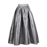 High Waisted Maxi Skirt Solid Color Flared Design Fashionable Style Perfect for Casual Wear or S