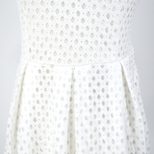 Lace Hollow Out Dress Slim Fit Sweet Style Short Sleeve Perfect for Casual Occasions Ready to Sh
