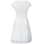 Lace Hollow Out Dress Slim Fit Sweet Style Short Sleeve Perfect for Casual Occasions Ready to Sh