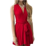 Sleeveless Backless Dress Elegant Design Lightweight Fabric Summer Style Perfect for Parties and