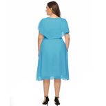Plus Size Chiffon A Line Dress Elegant Mid Length Flattering Fit Perfect for Casual or Formal Oc