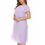 Plus Size Chiffon A Line Dress Elegant Mid Length Flattering Fit Perfect for Casual or Formal Oc