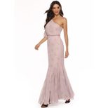 Bohemian Maxi Dress Elegant Asymmetrical Shoulder Mermaid Hem Long Length Perfect for Parties an