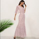 Bohemian Maxi Dress Elegant Asymmetrical Shoulder Mermaid Hem Long Length Perfect for Parties an