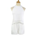 Womens Sexy Halter Chiffon Sports Set Casual Two Piece Outfit with Shorts Perfect for Summer Act